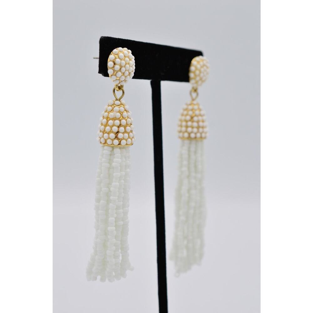 Sugarfix Statement Earrings Drop Dangle White Bea… - image 5